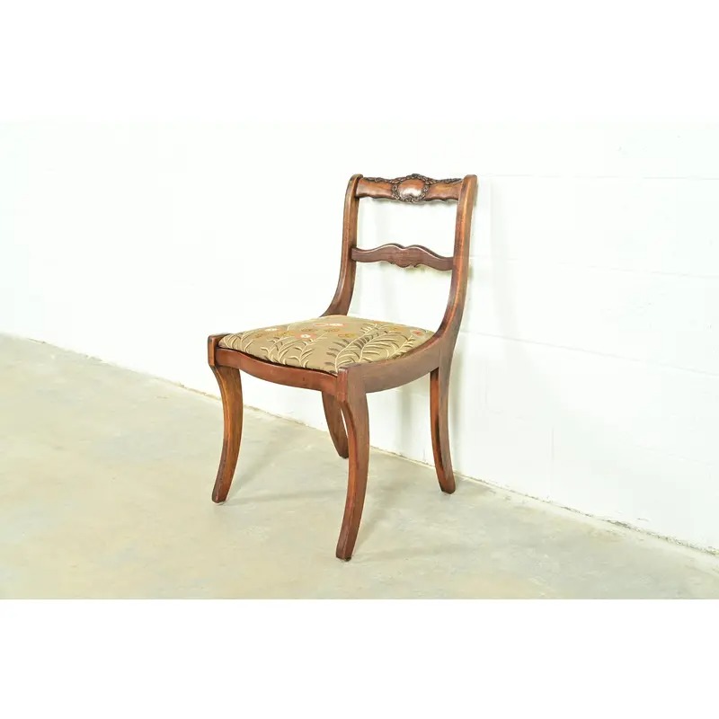 Kindel Furniture Style Regency Carved Solid Mahogany Dining Chairs, Set of Six - Image 12
