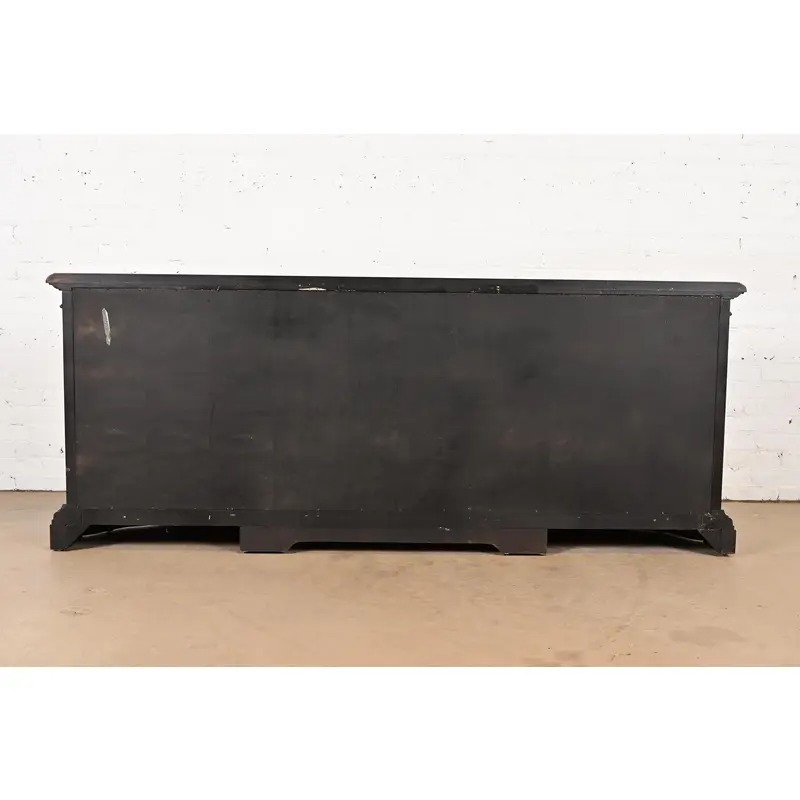 Karges French Regency Louis XVI Burled Walnut Sideboard or Bar Cabinet - Image 13