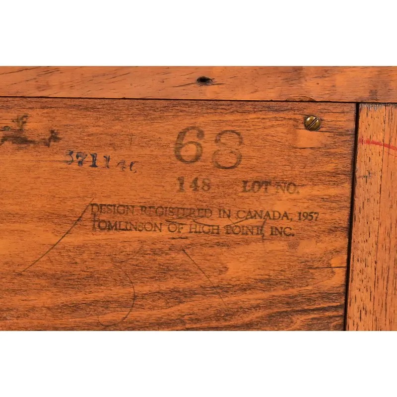 Tomlinson Sophisticate Mid-Century Modern Walnut Buffet Server or Bar Cabinet, 1950s - Image 13