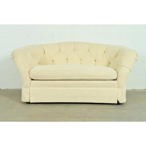 Baker Furniture Mid-Century Hollywood Regency Tufted Sofa or Loveseat, Circa 1960s