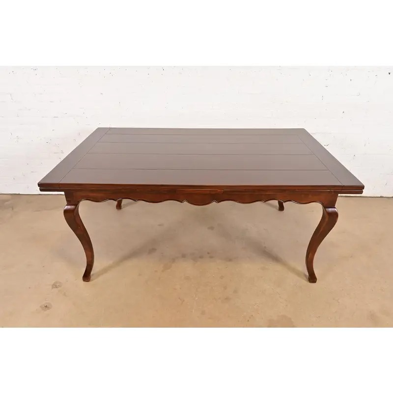 Baker Furniture Italian Provincial Maple Harvest Farm Extension Dining Table, Newly Refinished - Image 2