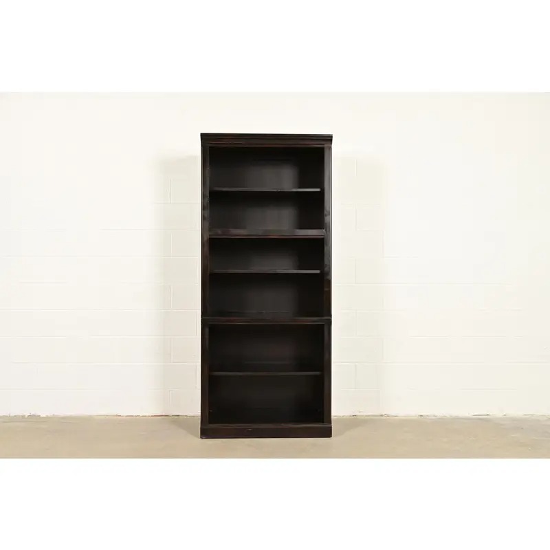 Ethan Allen Arts & Crafts Shaker Dark Cherry Wood Tall Bookcase - Image 2