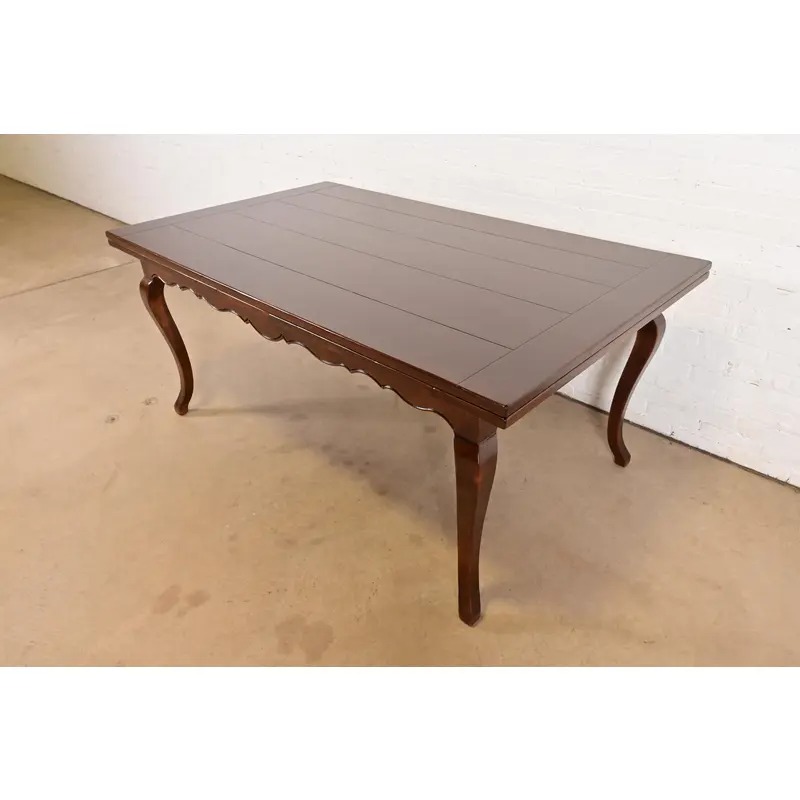 Baker Furniture Italian Provincial Maple Harvest Farm Extension Dining Table, Newly Refinished - Image 3