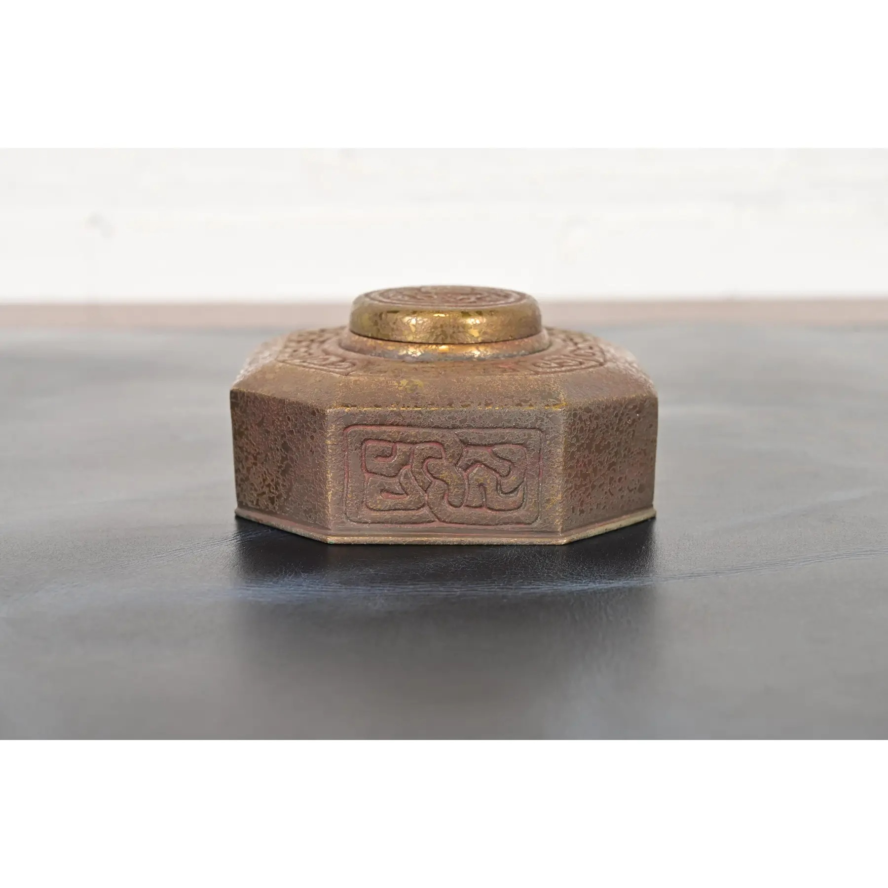 Tiffany Studios New York Zodiac Bronze Inkwell - Image 8
