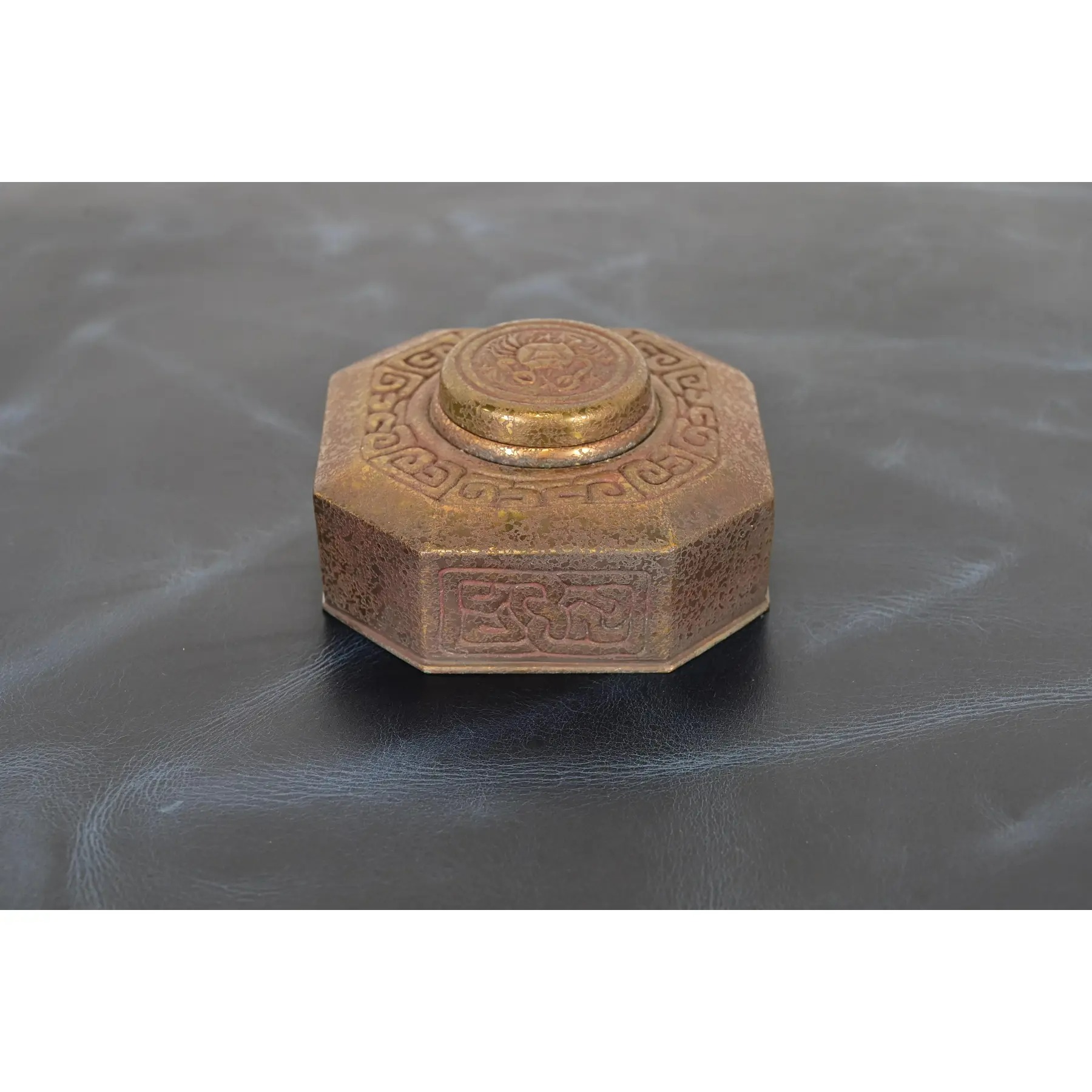 Tiffany Studios New York Zodiac Bronze Inkwell - Image 3