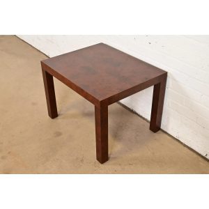 Paul Evans for Directional Mid-Century Modern Burl Wood Parsons Side Table, 1960s
