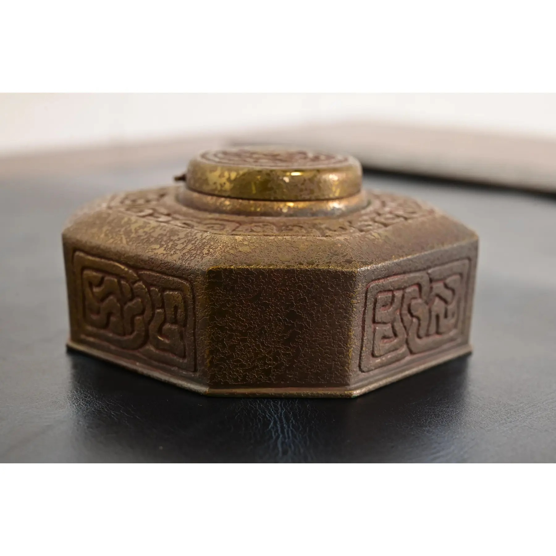 Tiffany Studios New York Zodiac Bronze Inkwell - Image 4