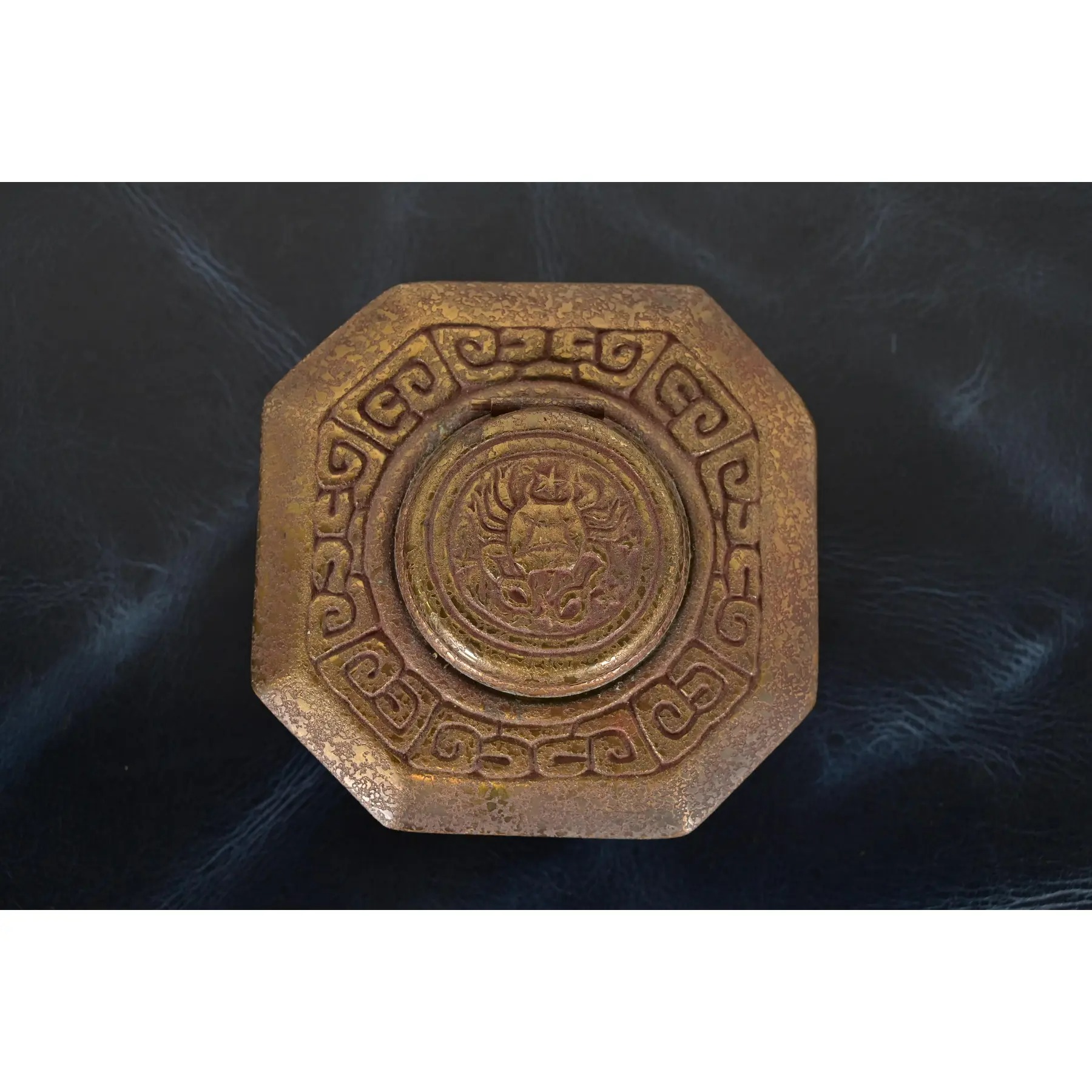 Tiffany Studios New York Zodiac Bronze Inkwell - Image 5