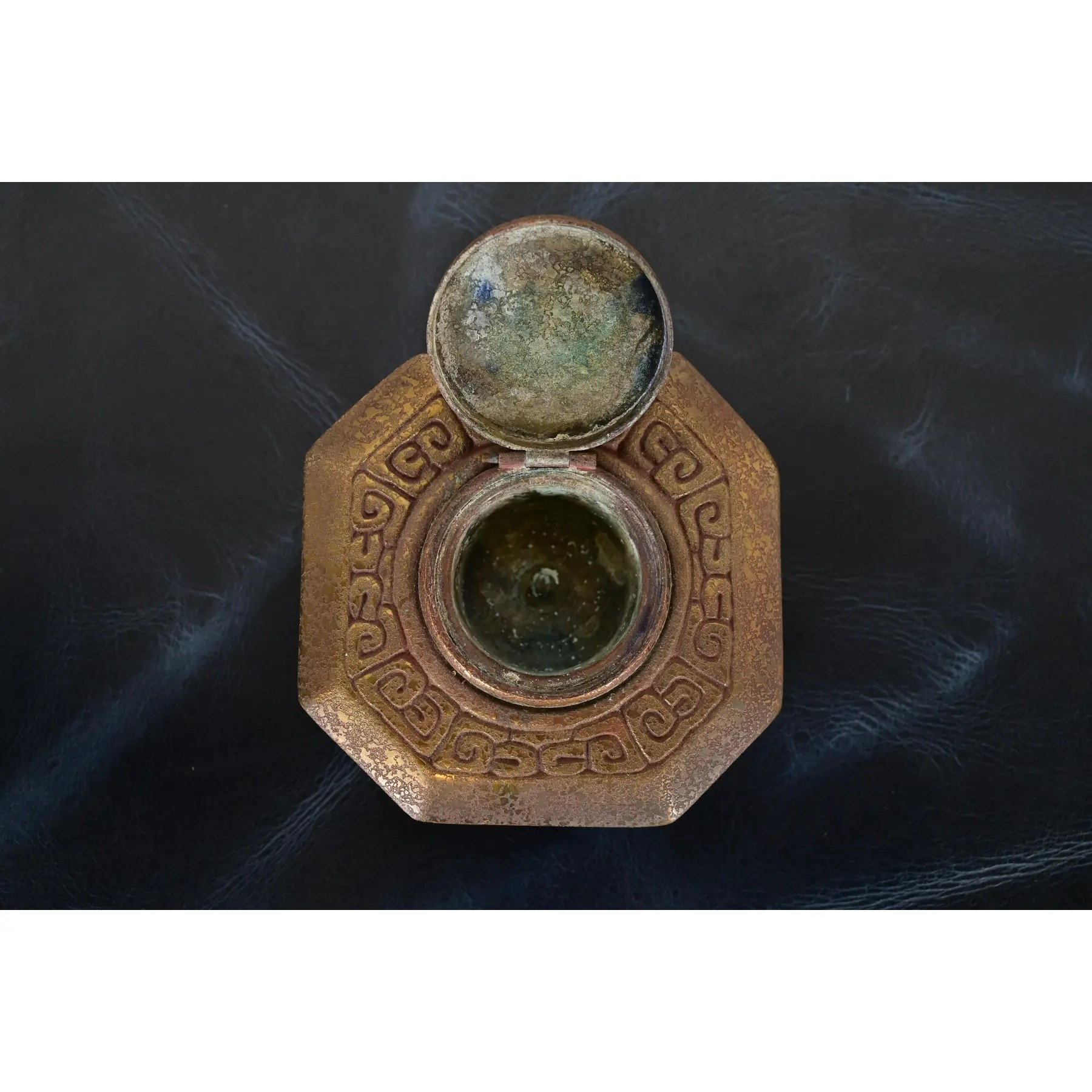 Tiffany Studios New York Zodiac Bronze Inkwell - Image 6