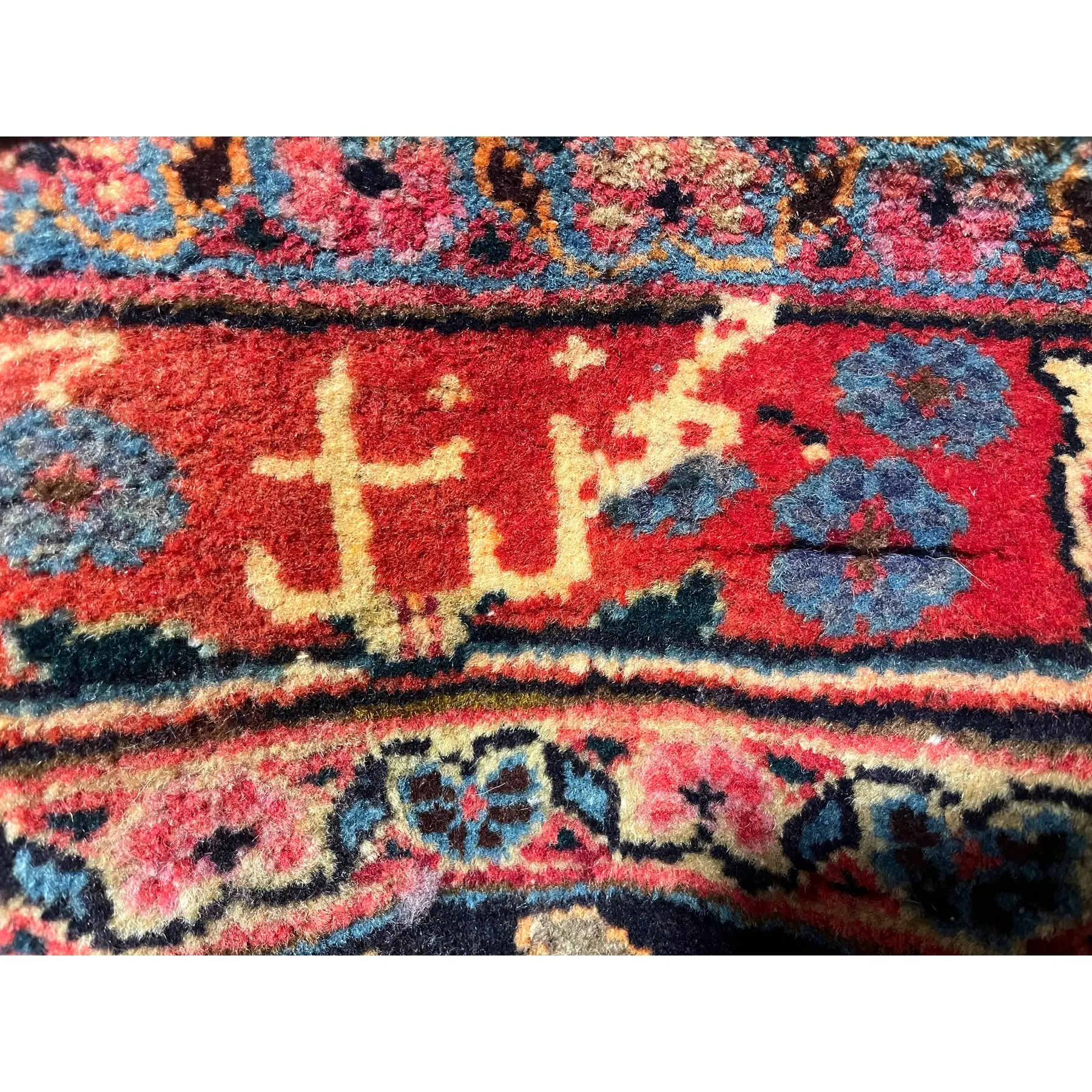 Makhmalbaf Signed Fine Hand-Woven Persian Ghom Room Size Wool Rug, Circa 1940s - Image 9