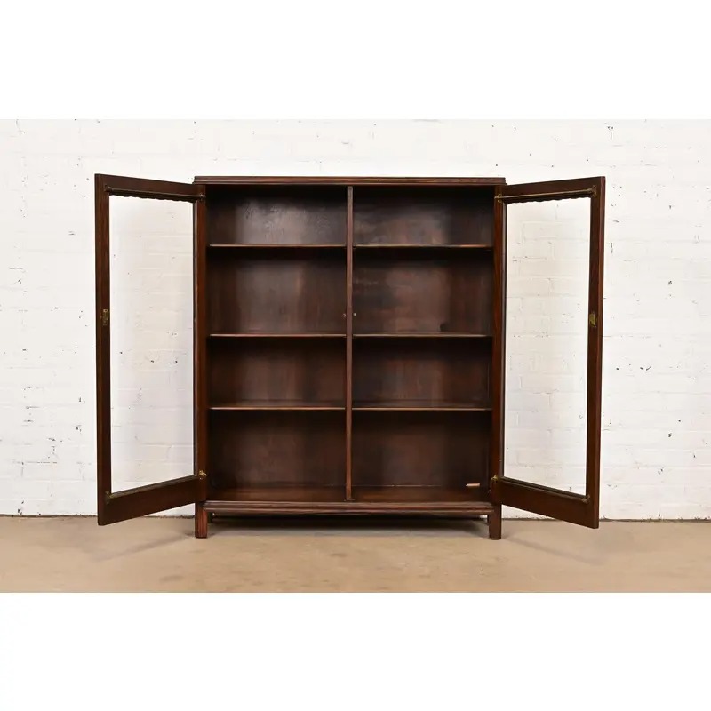R. J. Horner Style Antique Victorian Carved Oak Bookcase Cabinet, Circa 1880s - Image 4