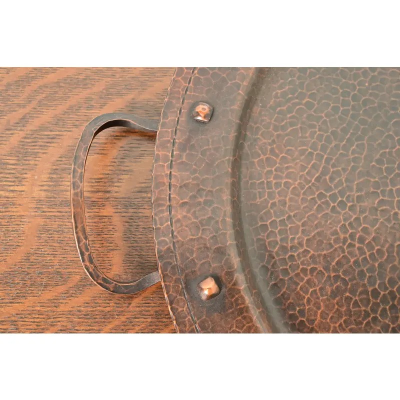 Roycroft Arts & Crafts Hammered Copper Large Handled Serving Tray, Circa 1920s - Image 4