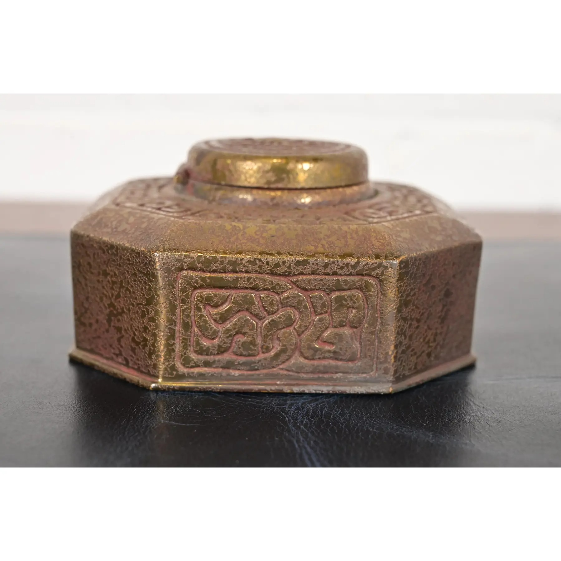 Tiffany Studios New York Zodiac Bronze Inkwell - Image 2