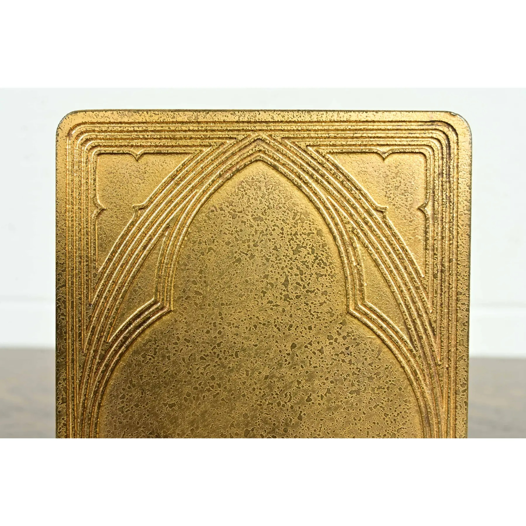 Tiffany Studios New York Graduate Pattern Bronze Doré Bookends, Circa 1910 - Image 6