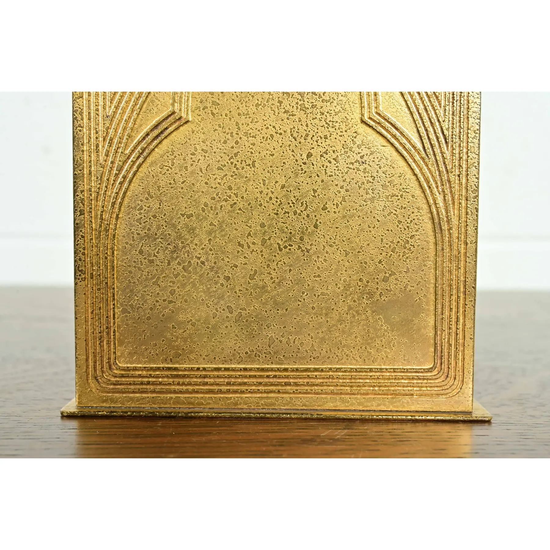 Tiffany Studios New York Graduate Pattern Bronze Doré Bookends, Circa 1910 - Image 7