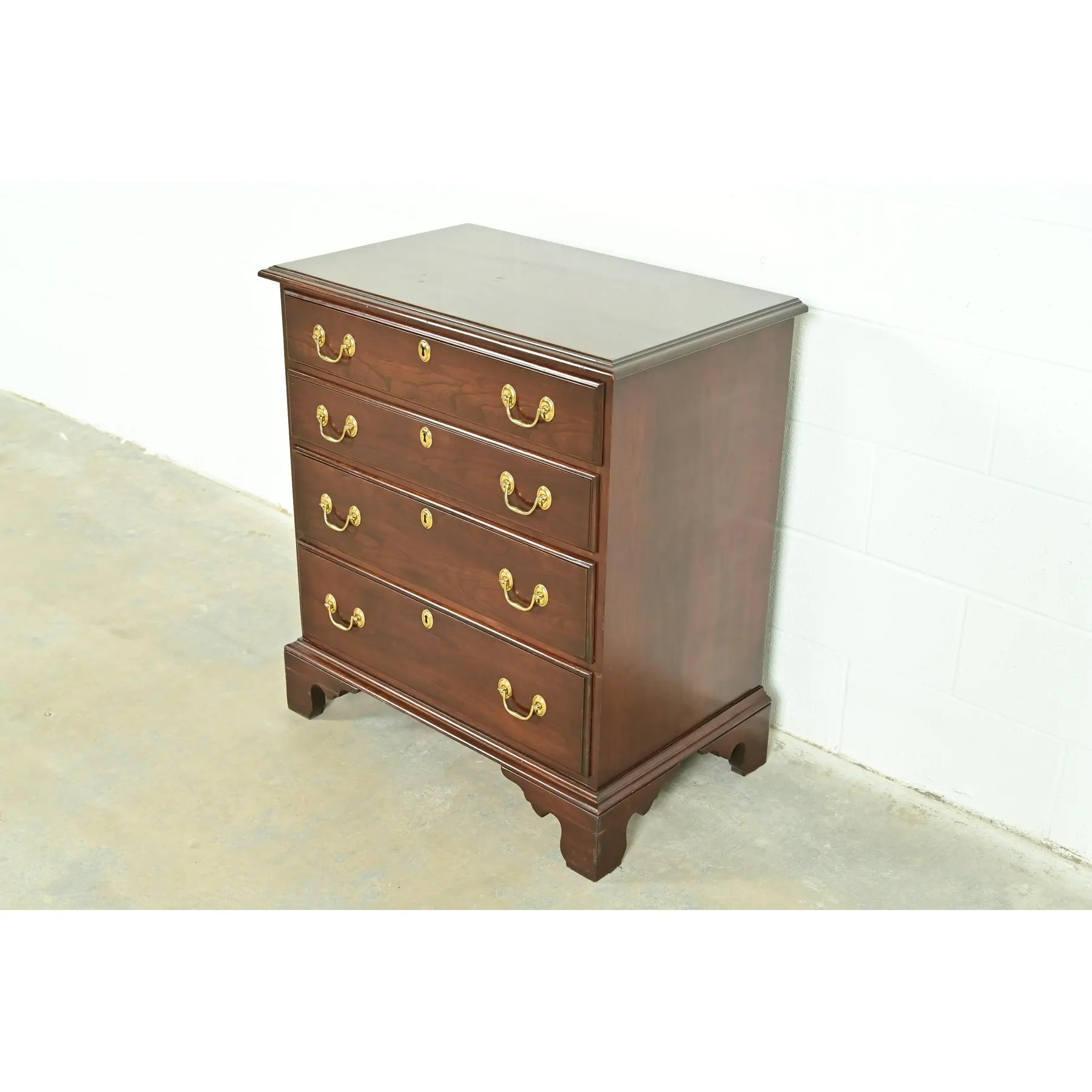 Harden Georgian Solid Cherry Wood Four-Drawer Nightstand or Bachelor Chest - Image 2