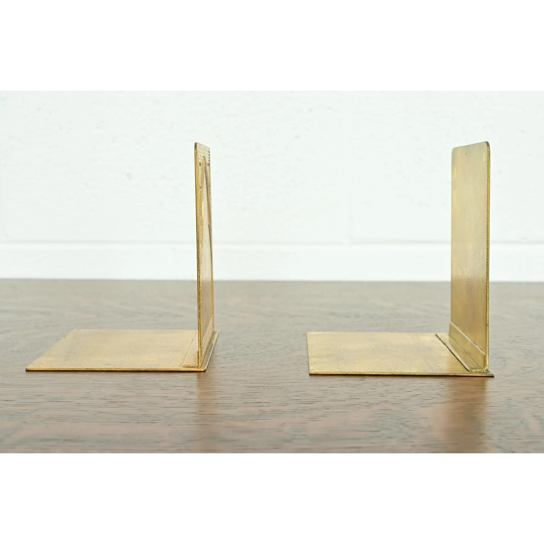 Tiffany Studios New York Graduate Pattern Bronze Doré Bookends, Circa 1910 - Image 8
