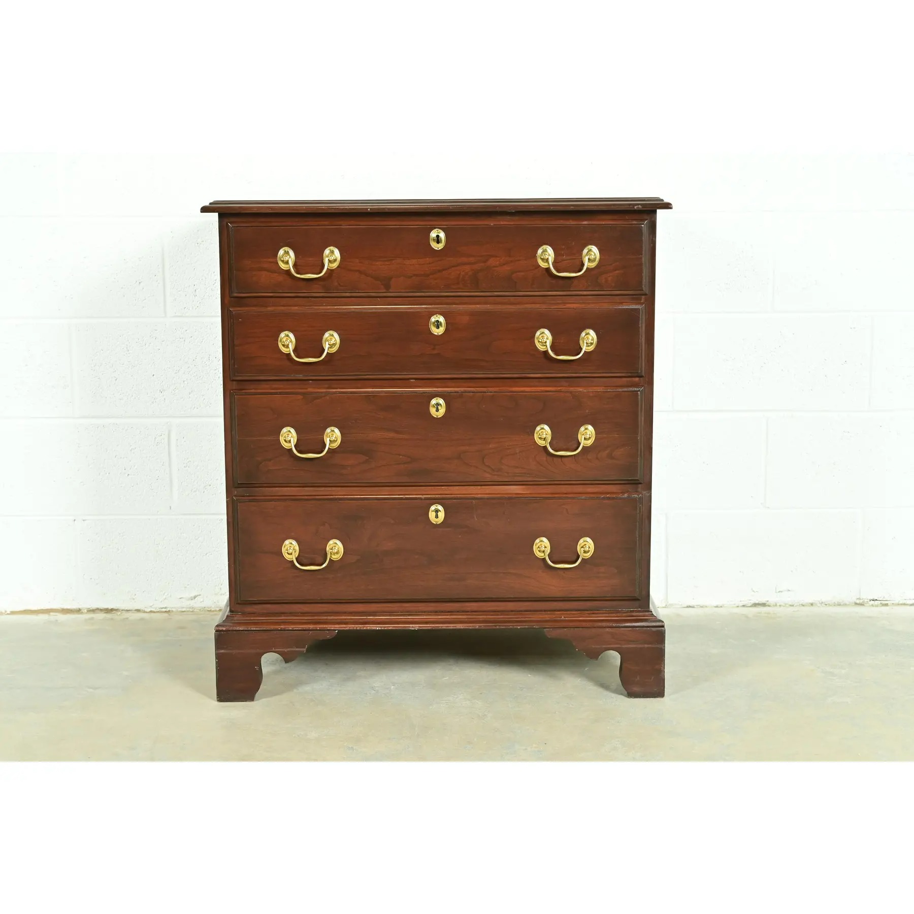 Harden Georgian Solid Cherry Wood Four-Drawer Nightstand or Bachelor Chest - Image 3