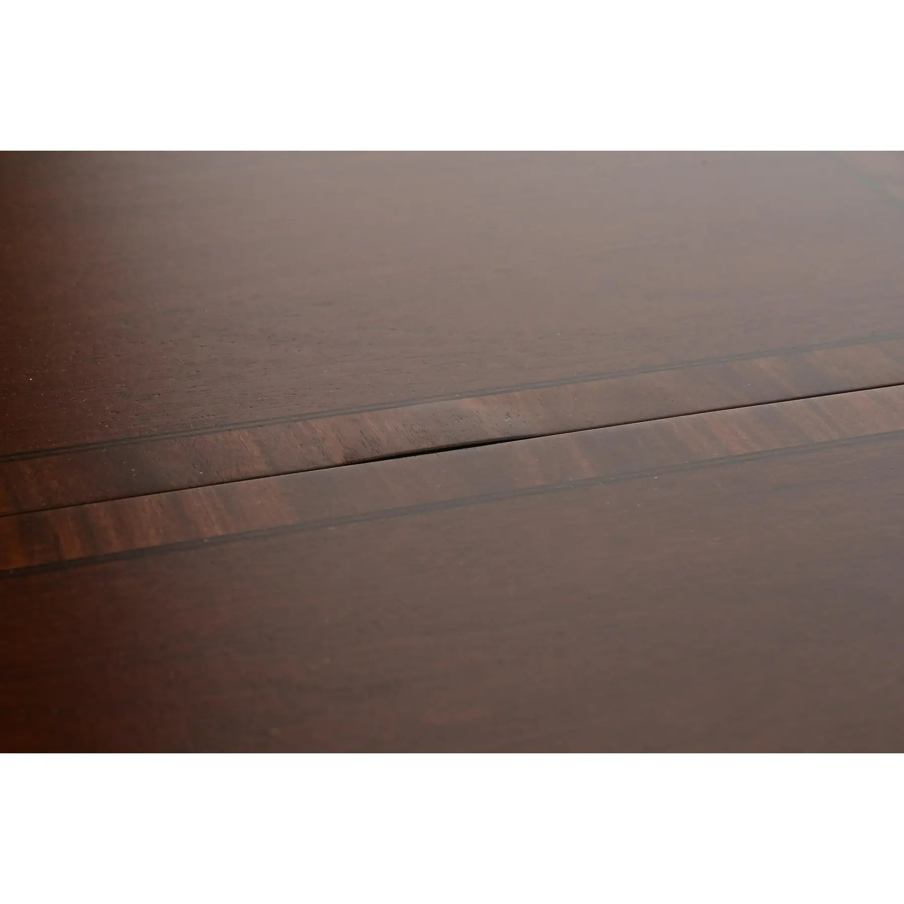 Baker Furniture Style Georgian Banded Mahogany Double Pedestal Extension Dining Table, Newly Refinished - Image 10
