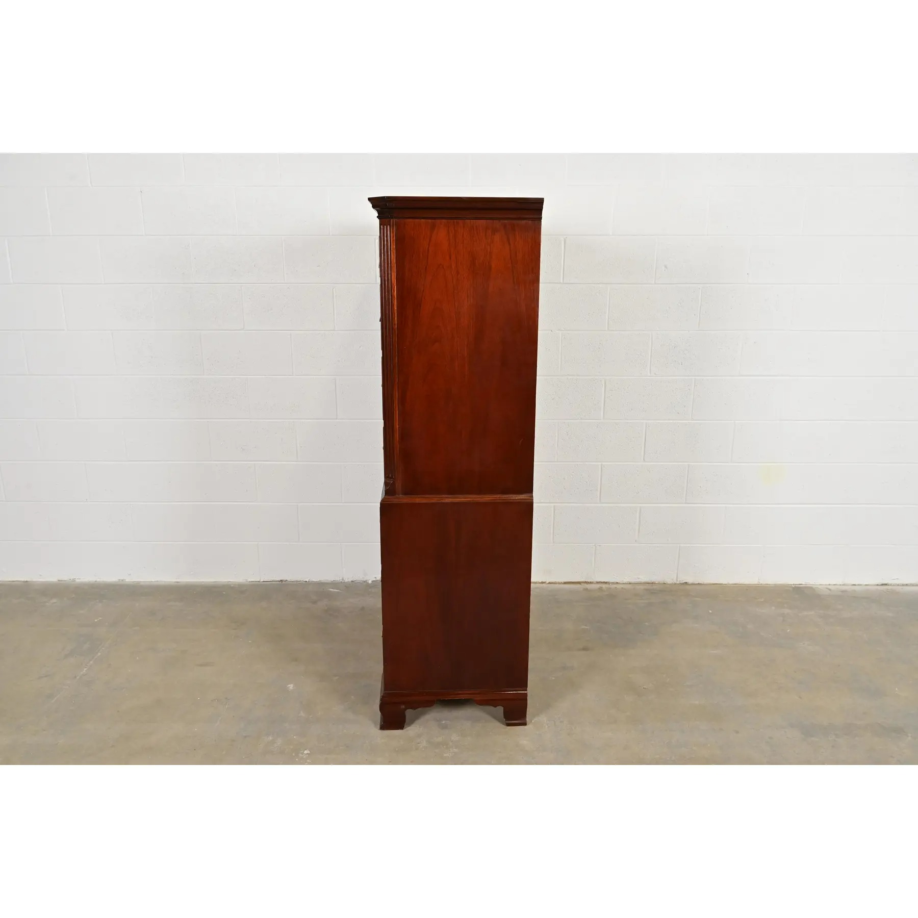 Baker Furniture Georgian Carved Mahogany Eight-Drawer Highboy Dresser - Image 11