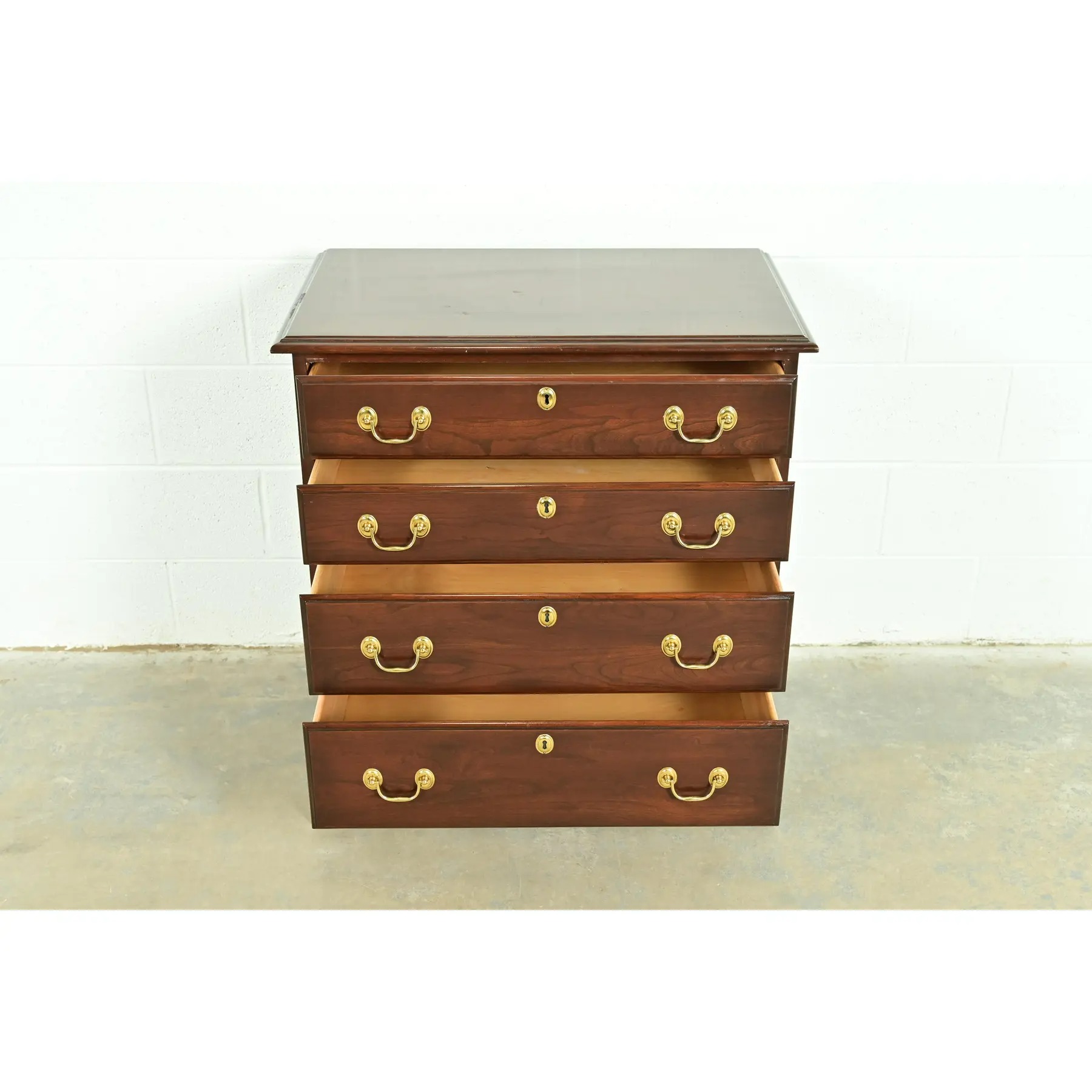 Harden Georgian Solid Cherry Wood Four-Drawer Nightstand or Bachelor Chest - Image 7