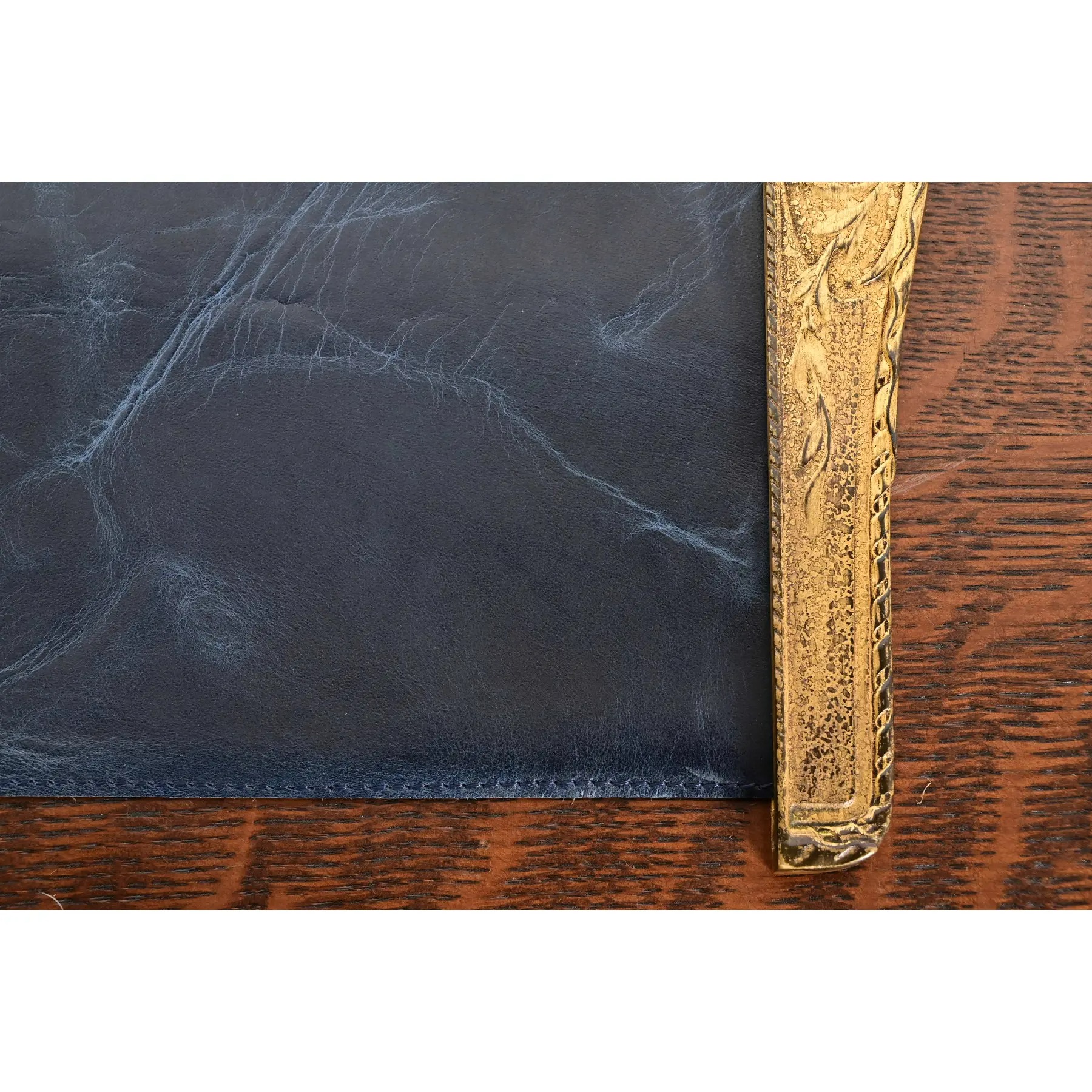 Tiffany Studios New York Louis XVI Bronze Doré Blotter Ends With Leather Desk Blotter - Image 10