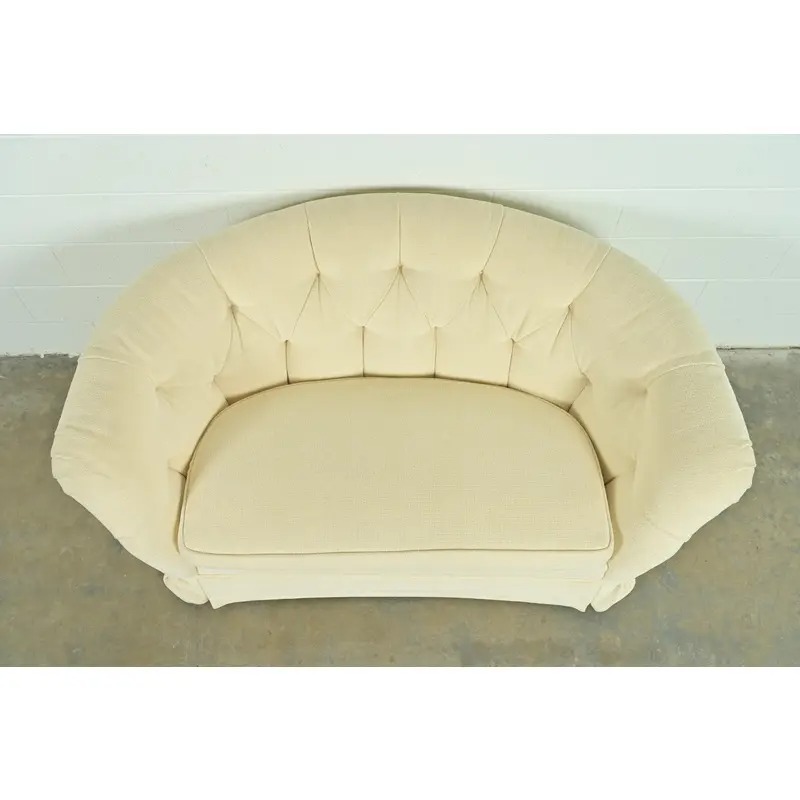 Baker Furniture Mid-Century Hollywood Regency Tufted Sofa or Loveseat, Circa 1960s - Image 5