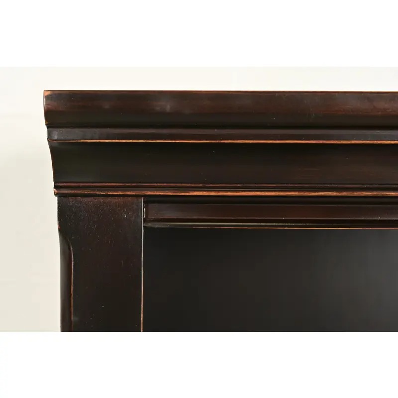 Ethan Allen Arts & Crafts Shaker Dark Cherry Wood Tall Bookcase - Image 5