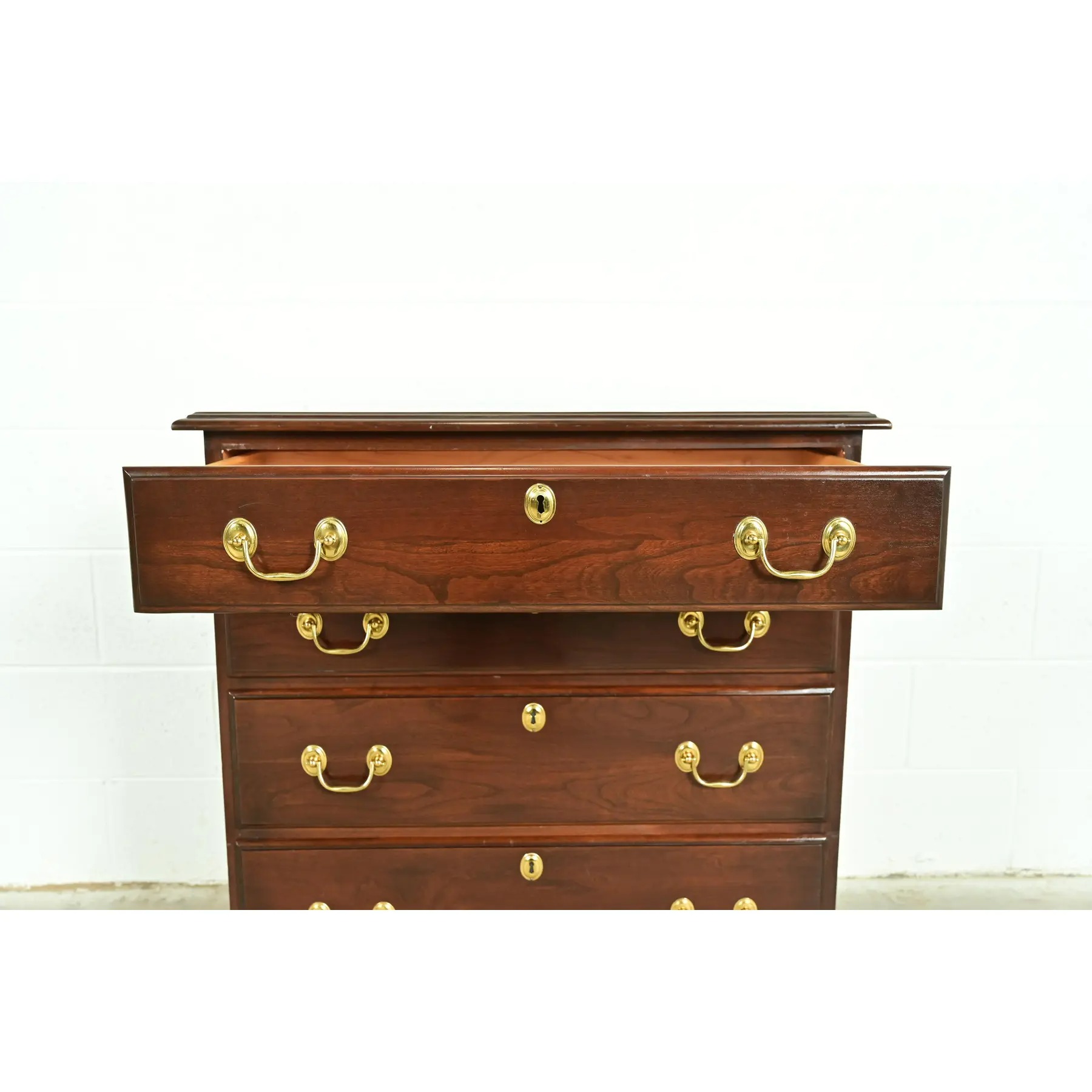 Harden Georgian Solid Cherry Wood Four-Drawer Nightstand or Bachelor Chest - Image 9