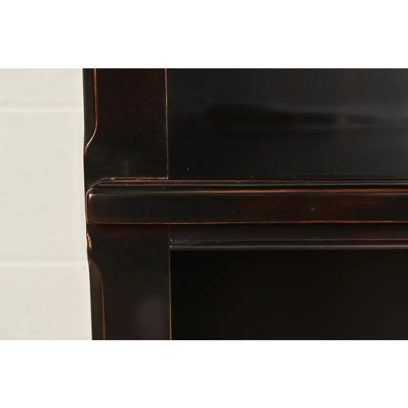 Ethan Allen Arts & Crafts Shaker Dark Cherry Wood Tall Bookcase - Image 6