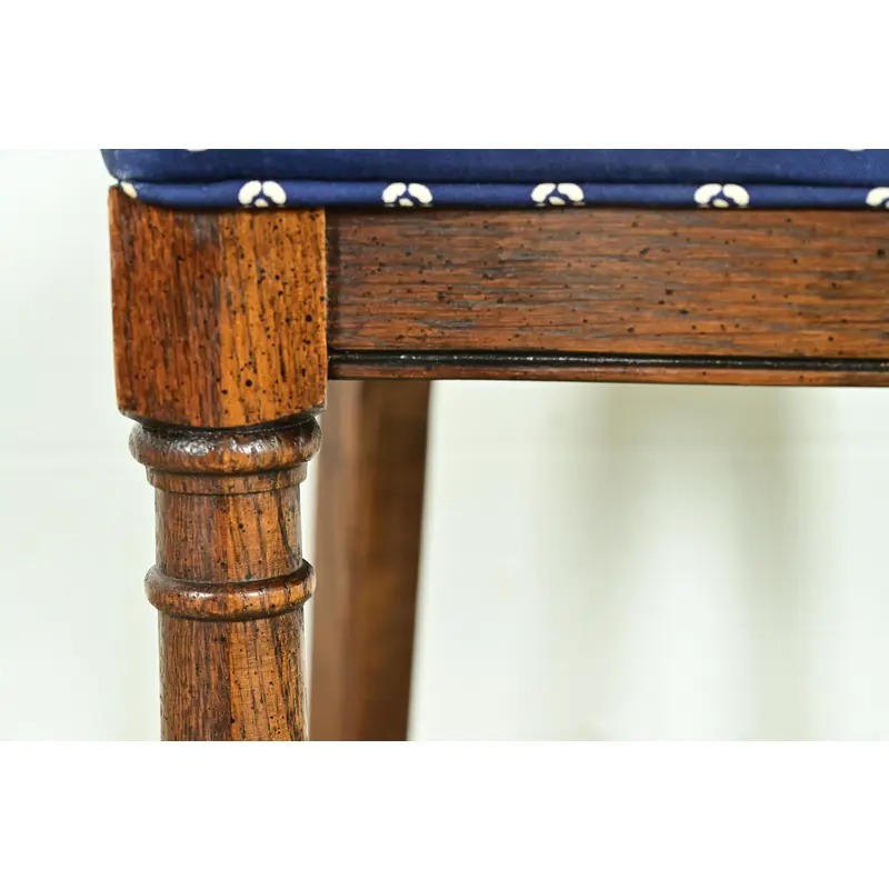 Century Furniture French Country Carved Solid Oak Ladder Back Dining Chairs, Set of Four - Image 7