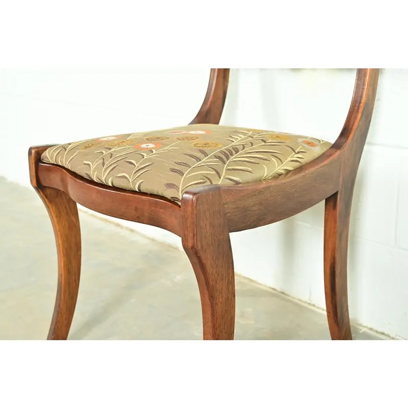 Kindel Furniture Style Regency Carved Solid Mahogany Side Chairs or Dining Chairs, Pair - Image 8