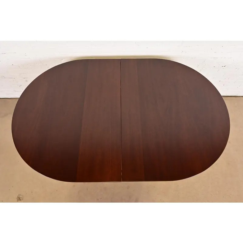 Kittinger Georgian Solid Mahogany Double Pedestal Extension Dining Table, Newly Refinished - Image 9