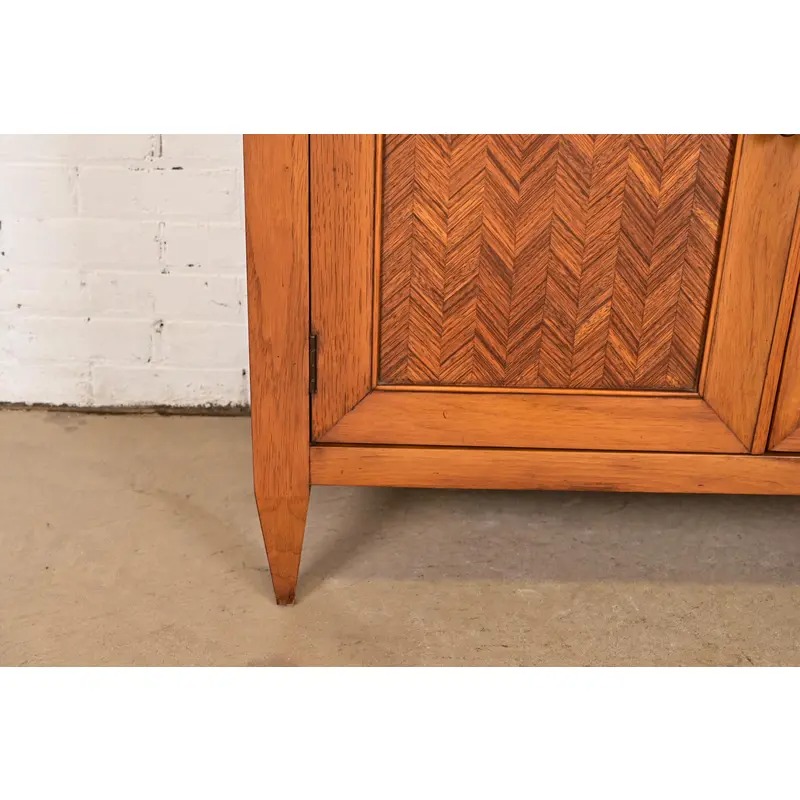 Tomlinson Sophisticate Mid-Century Modern Walnut Buffet Server or Bar Cabinet, 1950s - Image 9
