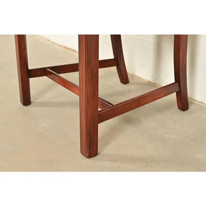 Baker Furniture Style Georgian Carved Mahogany Side Chairs or Dining Chairs, Pair - Image 10