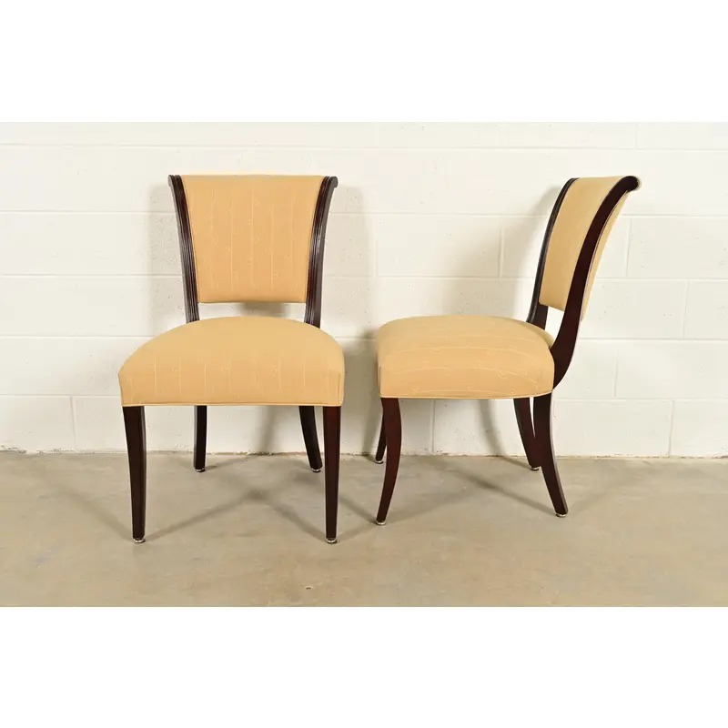 Barbara Barry for Baker Furniture Modern Regency Mahogany Dining Chairs, Set of Six - Image 10