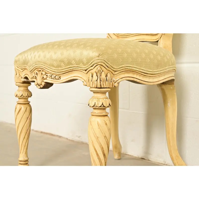 Karges French Regency Louis XVI Cream Lacquered Dining Chairs, Set of Six - Image 10