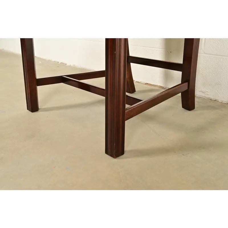 Kindel Furniture Georgian Carved Mahogany Armchairs, Pair - Image 10