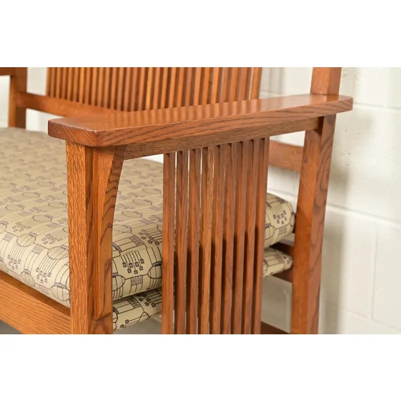 Stickley Mission Oak Arts & Crafts Spindle Bench or Settee - Image 10