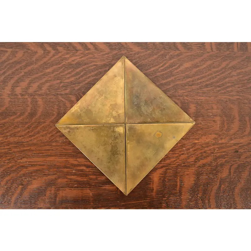 Tiffany Studios New York Grapevine Bronze Doré Blotter Corners With Leather Desk Blotter - Image 10