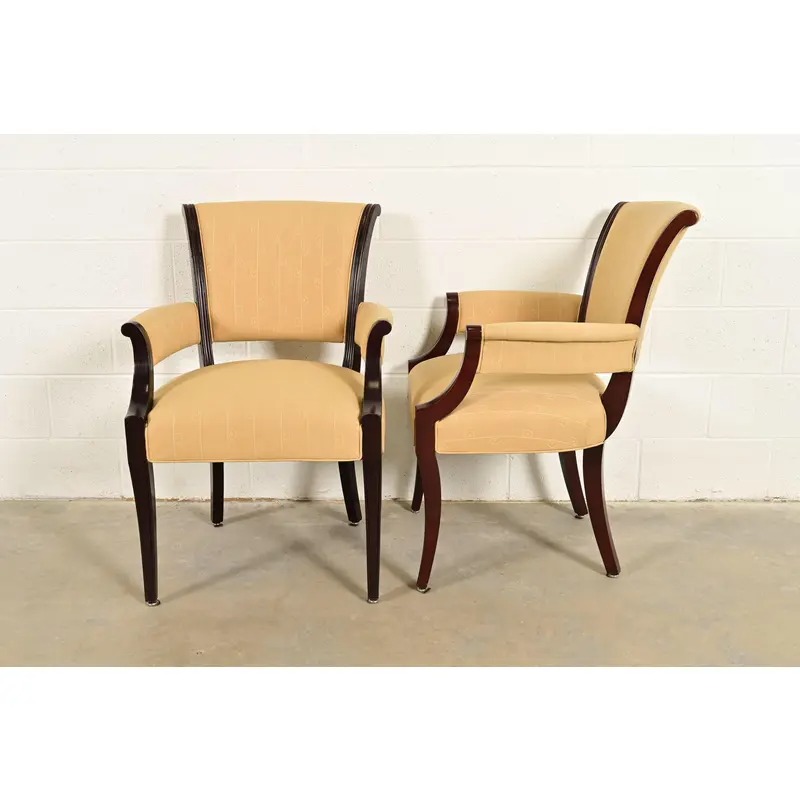 Barbara Barry for Baker Furniture Modern Regency Mahogany Dining Chairs, Set of Eight - Image 11