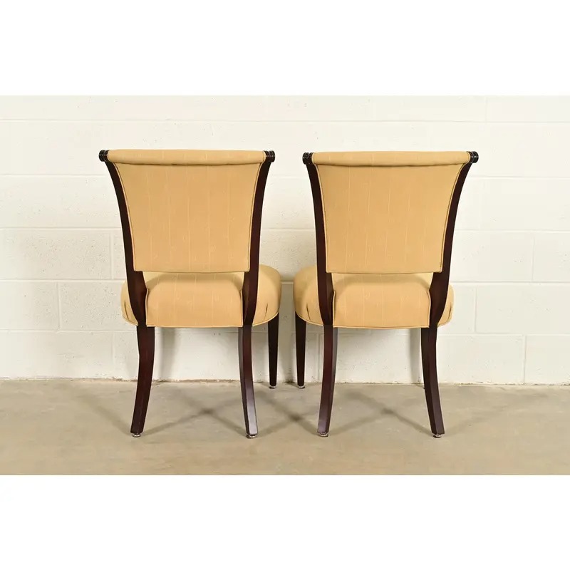 Barbara Barry for Baker Furniture Modern Regency Mahogany Dining Chairs, Set of Six - Image 11