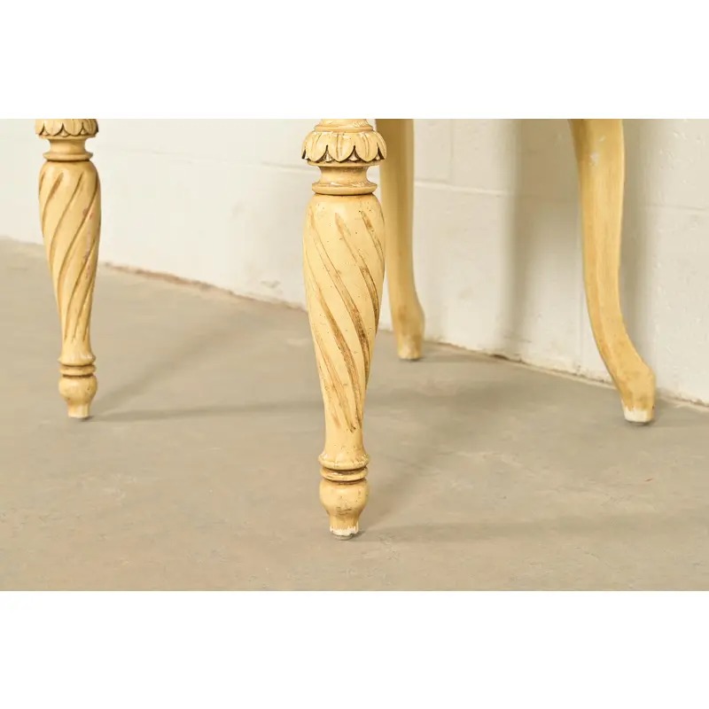 Karges French Regency Louis XVI Cream Lacquered Dining Chairs, Set of Six - Image 11