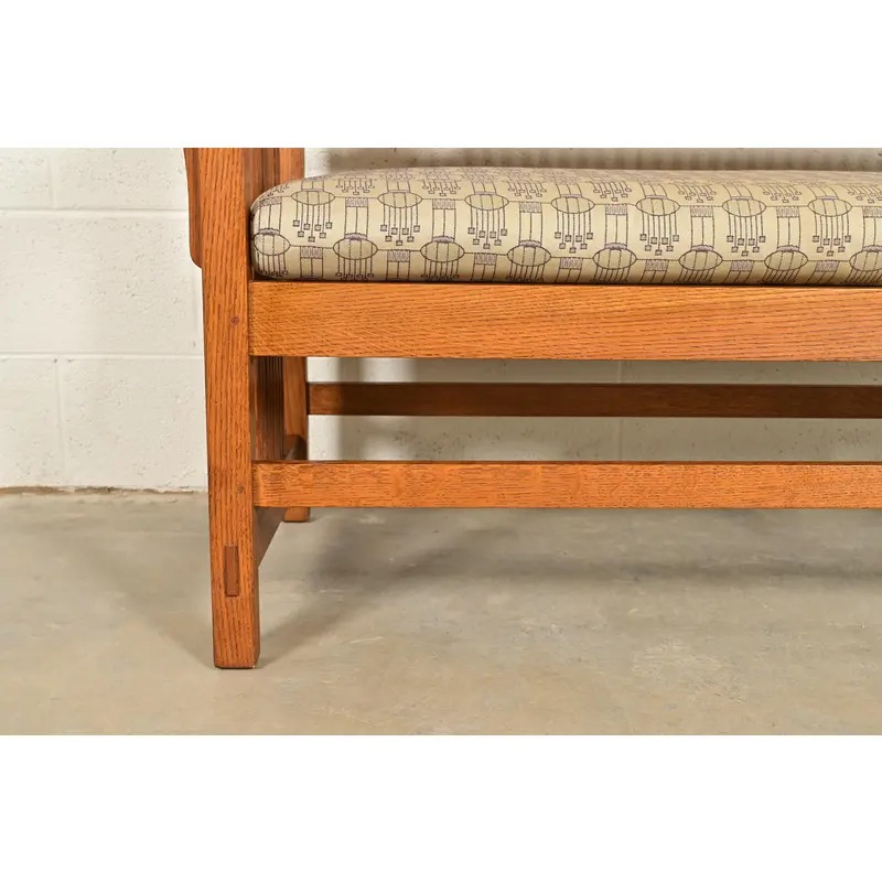 Stickley Mission Oak Arts & Crafts Spindle Bench or Settee - Image 11