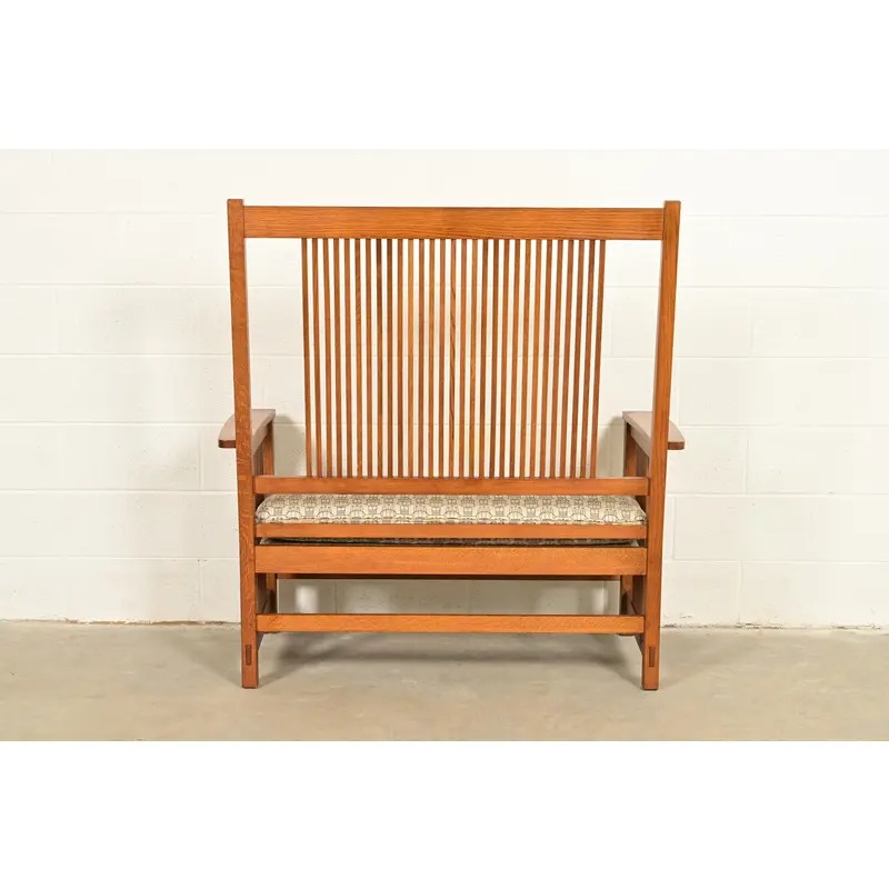 Stickley Mission Oak Arts & Crafts Spindle Benches or Settees, Pair - Image 11