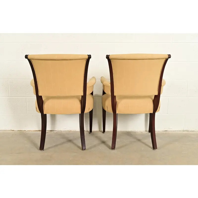 Barbara Barry for Baker Furniture Modern Regency Mahogany Dining Chairs, Set of Eight - Image 12