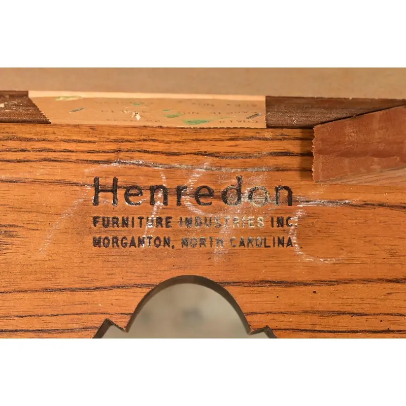 Henredon Georgian Carved Oak and Cane Side Chairs or Dining Chairs, Pair - Image 12