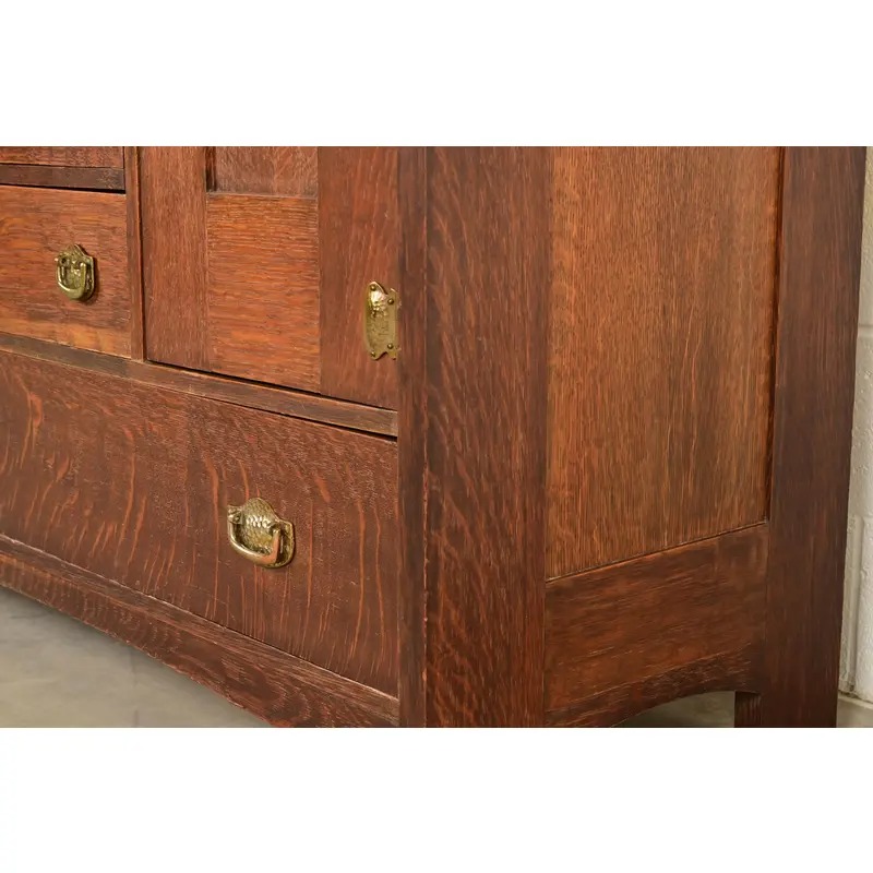 Lifetime Furniture Antique Mission Oak Arts & Crafts Sideboard, Circa 1910 - Image 13