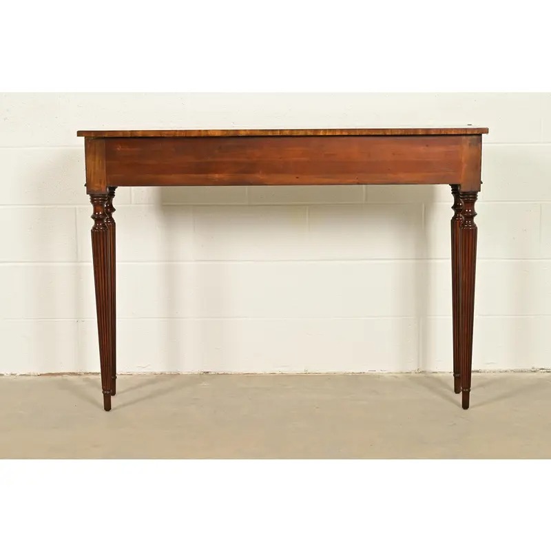 Maitland Smith English Regency Chinoiserie Hand-Painted Red Lacquered Console Table - Image 13