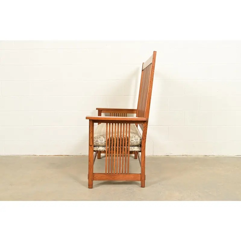Stickley Mission Oak Arts & Crafts Spindle Bench or Settee - Image 13